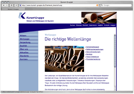 Kunert Gruppe Website