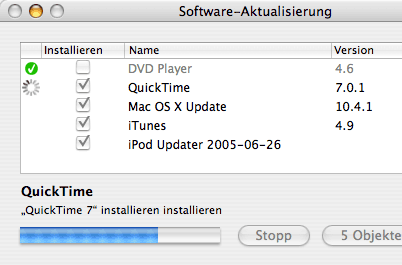 "Quicktime 7" installieren installieren