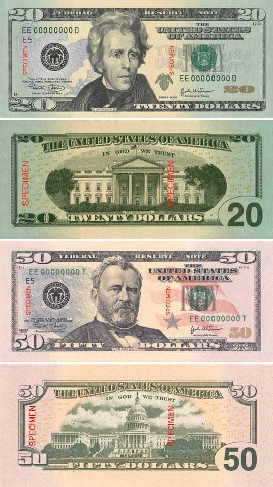 Neue Dollarnoten
