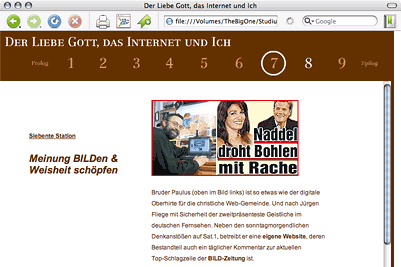 Screenshot �Der Liebe Gott, das Internet und Ich�