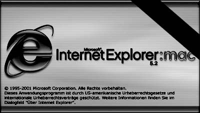 Startscreen des IE5/Mac