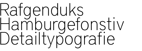 Schriftprobe District Thin