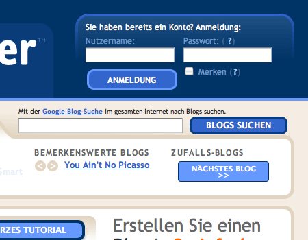 Blogger Login