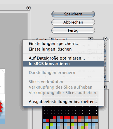 F�r Web abspeichern