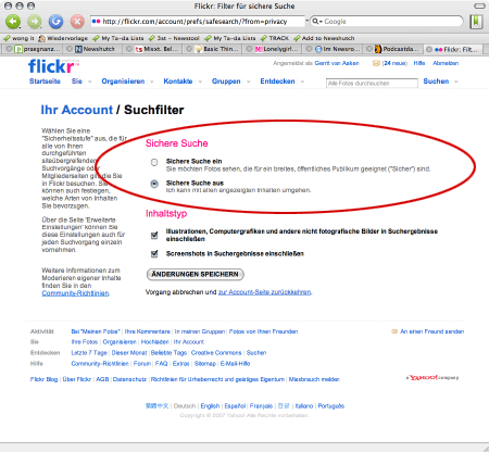 Flickr Safe Search