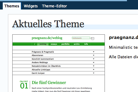 WP-Theme praegnanz